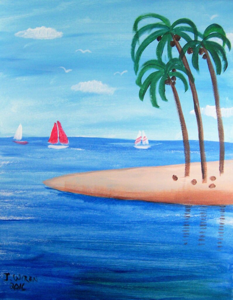 AWAS Tropical Island painting