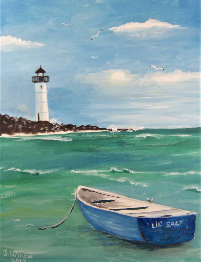 Rowboat and Lighthouse