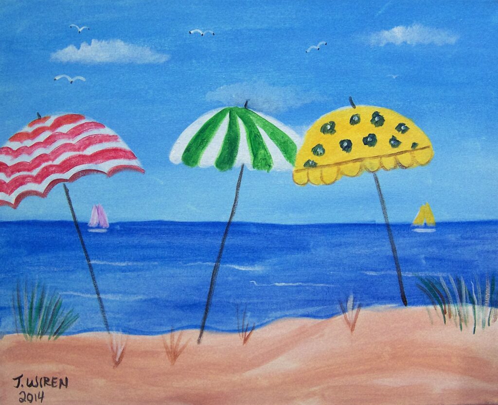 beach umbrellas AWAS